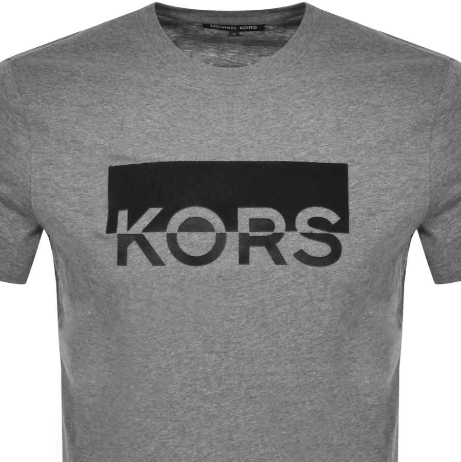 Alternative Image for ProductMichael Kors Split Block Logo T Shirt Grey2